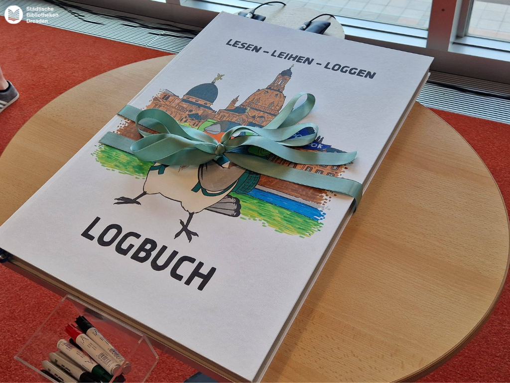 Logbuch des Geocaching-Mega Event der Bibliothek Dresden